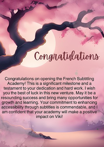 Congratulation
